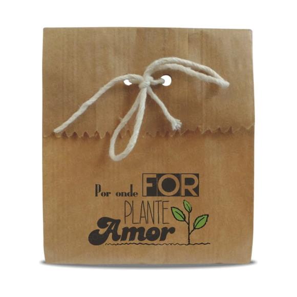 SAQUINHO PAPEL PERSONALIZADO - PLANTE AMOR