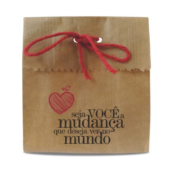 SAQUINHO PAPEL PERSONALIZADO - SEJA MUDANÇA