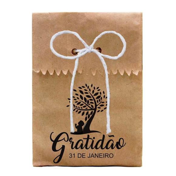 SAQUINHO PAPEL PERSONALIZADO. C/ FURO E CORDÃO - FRASES