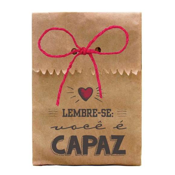 SAQUINHO PAPEL PERSONALIZADO. C/ FURO E CORDÃO - FRASES