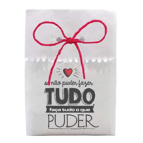 SAQUINHO PAPEL PERSONALIZADO. C/ FURO E CORDÃO - FRASES