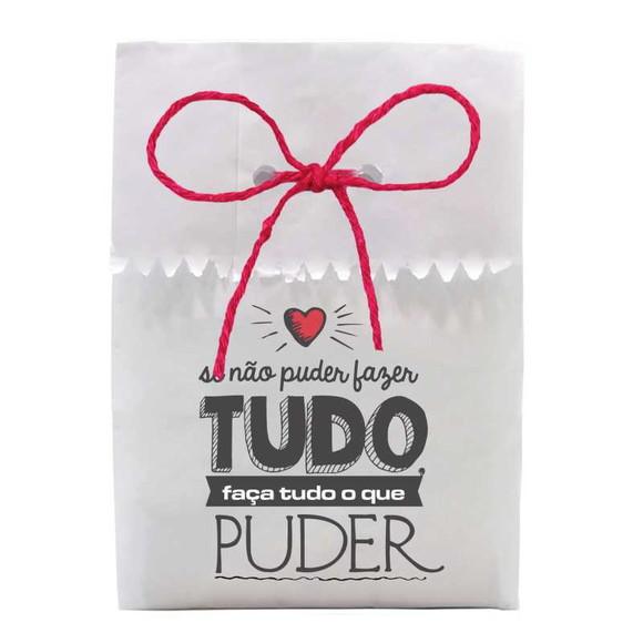 SAQUINHO PAPEL PERSONALIZADO. C/ FURO E CORDÃO - FRASES