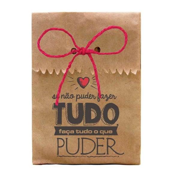 SAQUINHO PAPEL PERSONALIZADO. C/ FURO E CORDÃO - FRASES