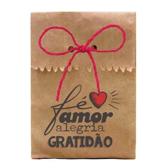 SAQUINHO PAPEL PERSONALIZADO. C/ FURO E CORDÃO - FRASES