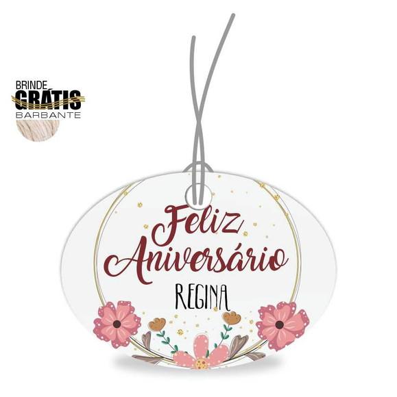 Tag aniversário oval