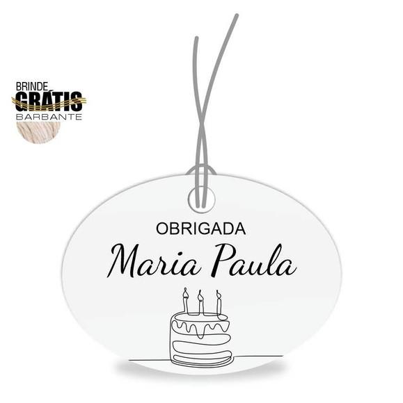 Tag aniversário oval