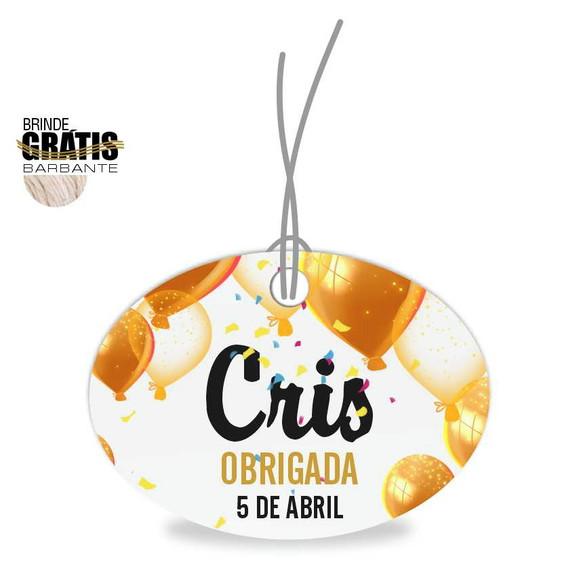 Tag aniversário oval
