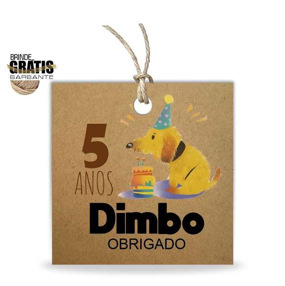 Tag aniversário quadrada