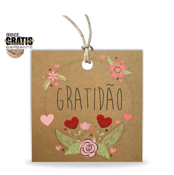 Tag aniversário quadrada