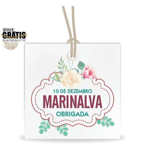 Tag aniversário quadrada