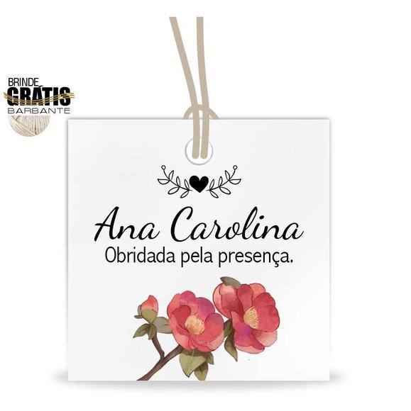 Tag aniversário quadrada