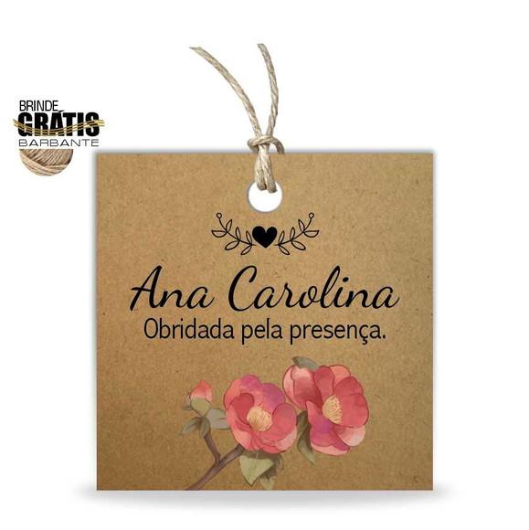Tag aniversário quadrada