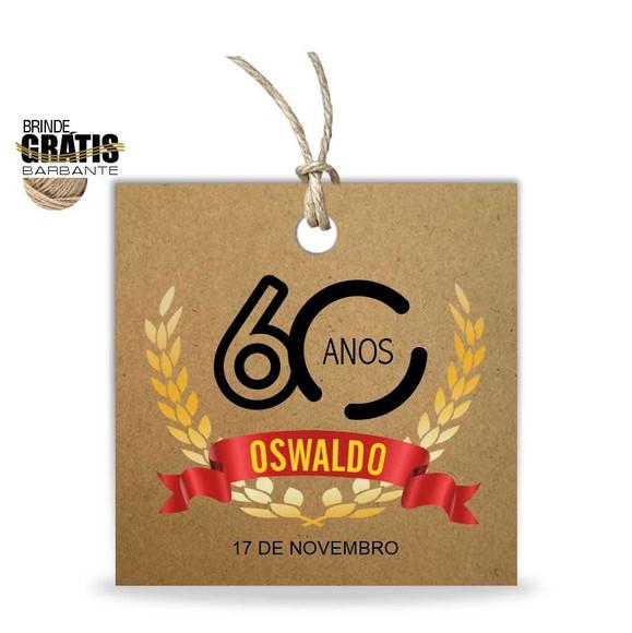 Tag aniversário quadrada