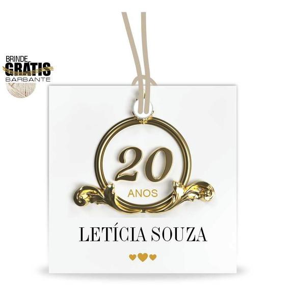 Tag aniversário quadrada