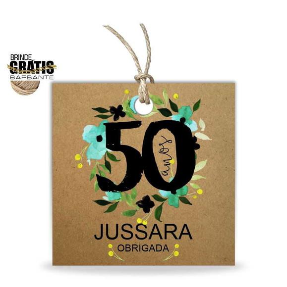 Tag aniversário quadrada