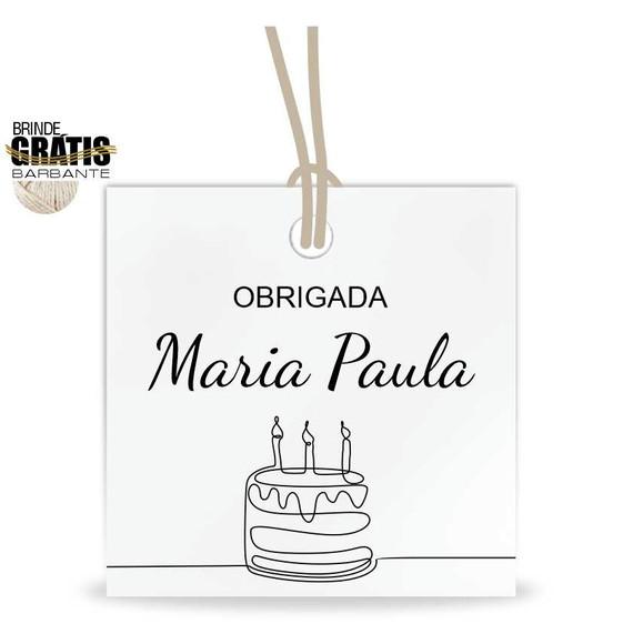 Tag aniversário quadrada
