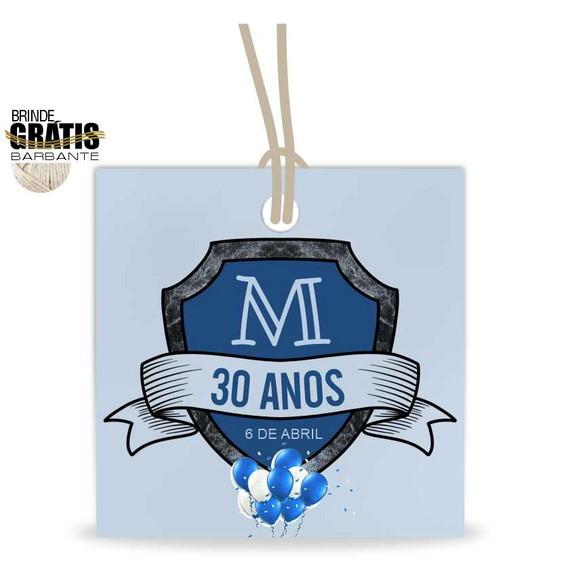 Tag aniversário quadrada