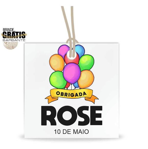Tag aniversário quadrada