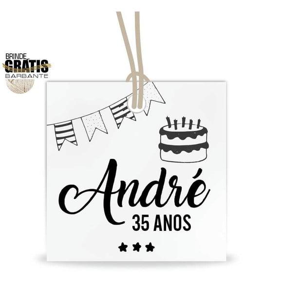 Tag Aniversário Quadrada