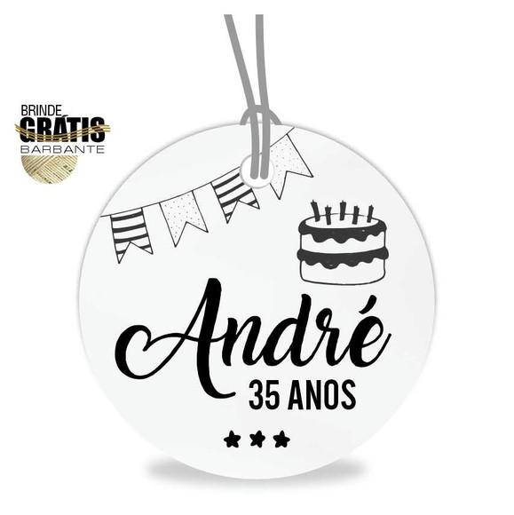 Tag aniversário redonda