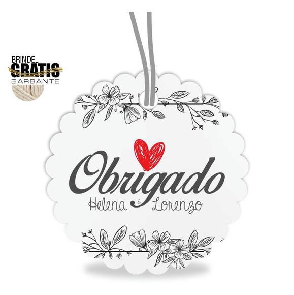 Tag casamento escalope agradecimento