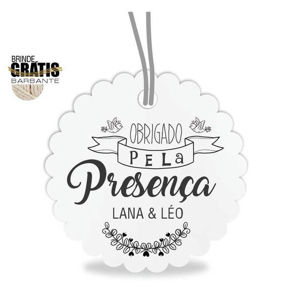 Tag casamento escalope agradecimento