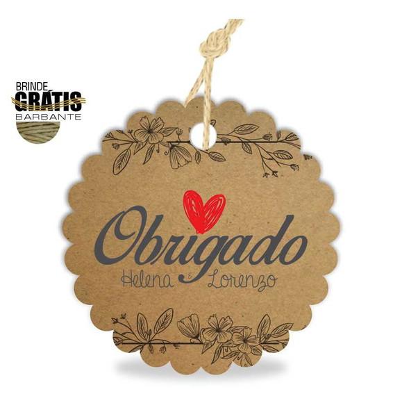 Tag casamento escalope agradecimento