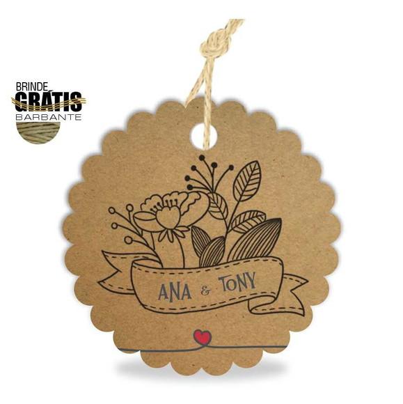 Tag casamento escalope floral