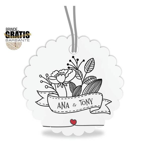 Tag casamento escalope floral