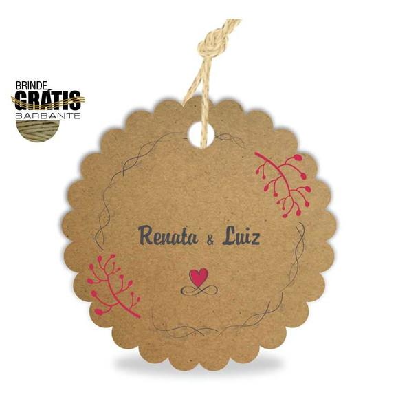 Tag casamento escalope floral