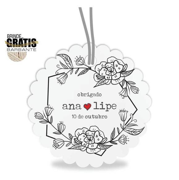 Tag casamento escalope floral