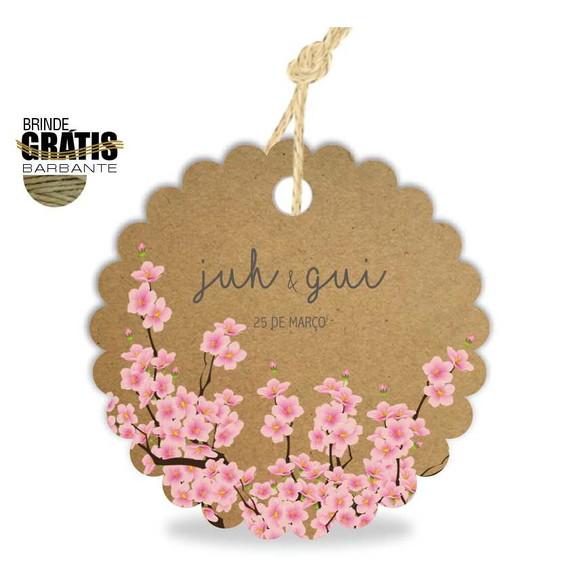 Tag casamento escalope floral