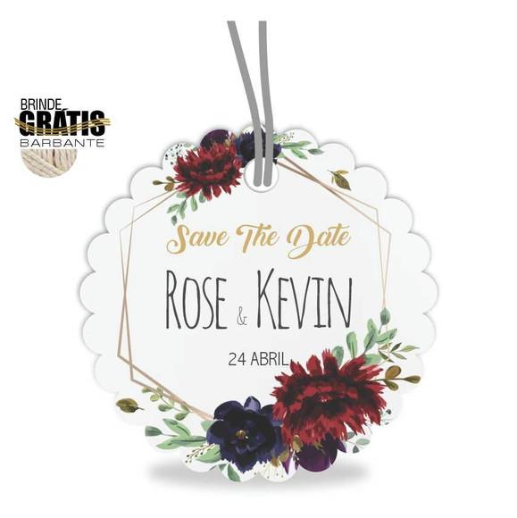 Tag casamento escalope floral