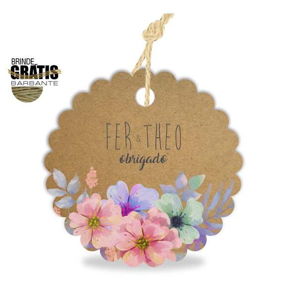 Tag casamento escalope floral