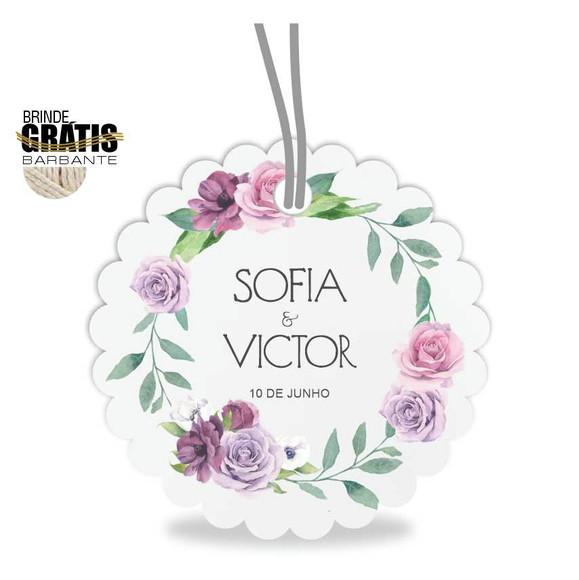 Tag casamento escalope floral