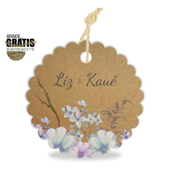 Tag casamento escalope floral