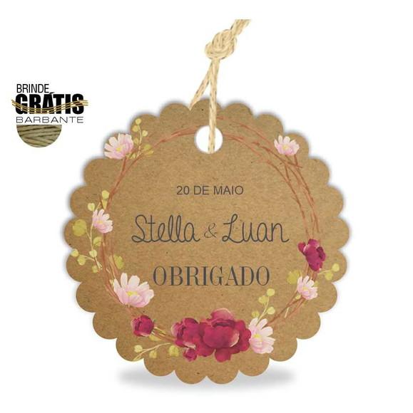 Tag casamento escalope floral