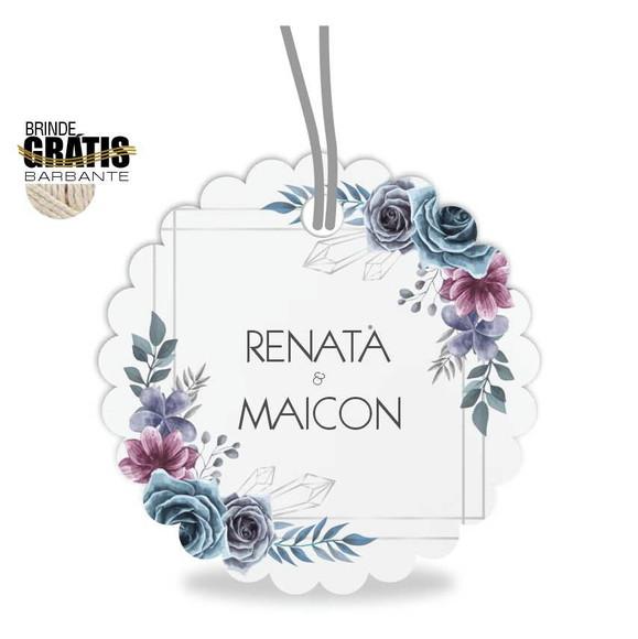 Tag casamento escalope floral