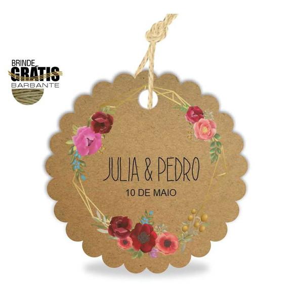 Tag casamento escalope floral