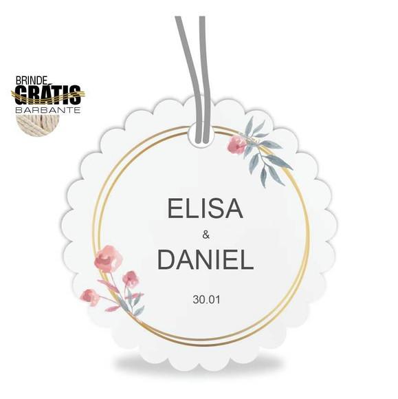 Tag casamento escalope floral