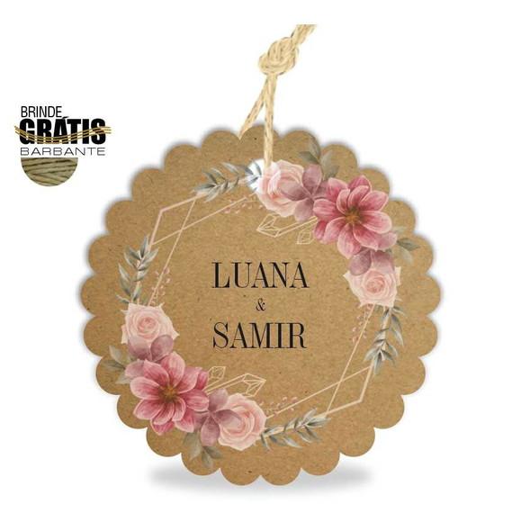 Tag casamento escalope floral