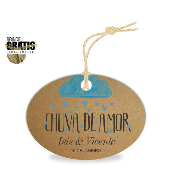 Tag casamento oval chuva de amor