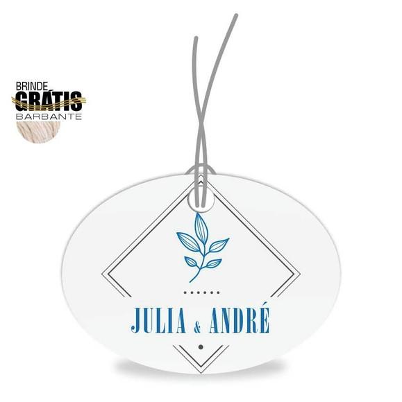 Tag casamento oval floral