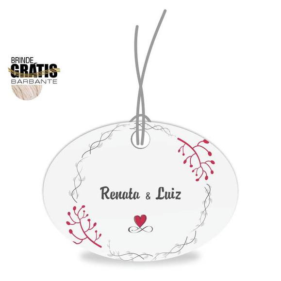 Tag casamento oval floral