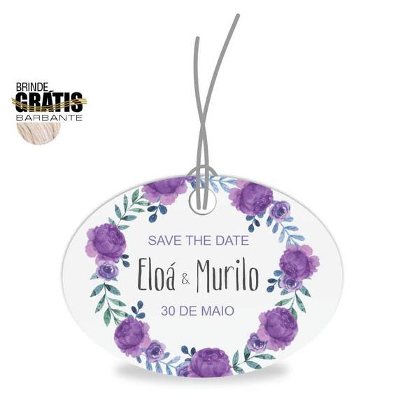 Tag casamento oval floral
