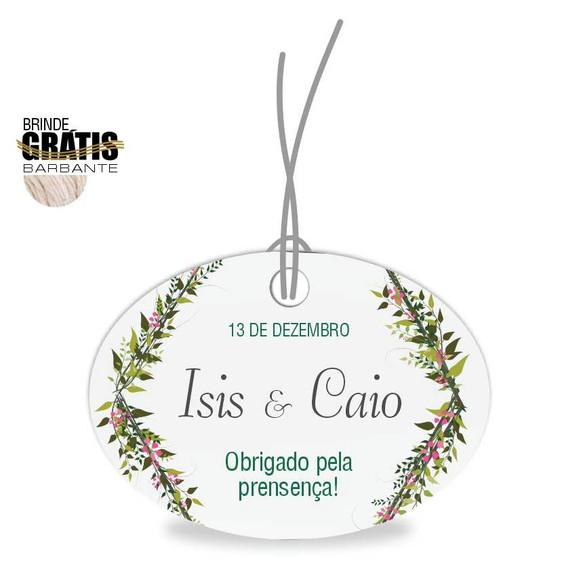Tag casamento oval floral