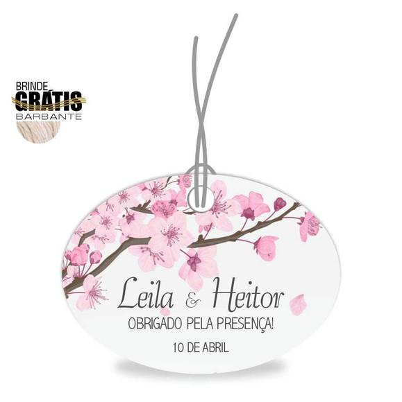 Tag casamento oval floral