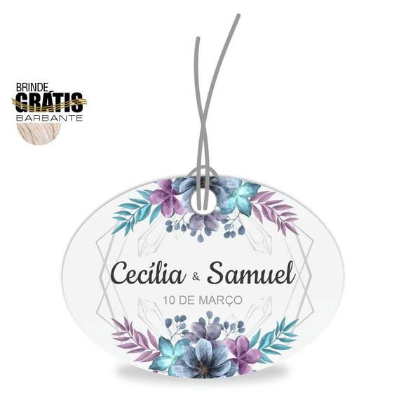 Tag casamento oval floral