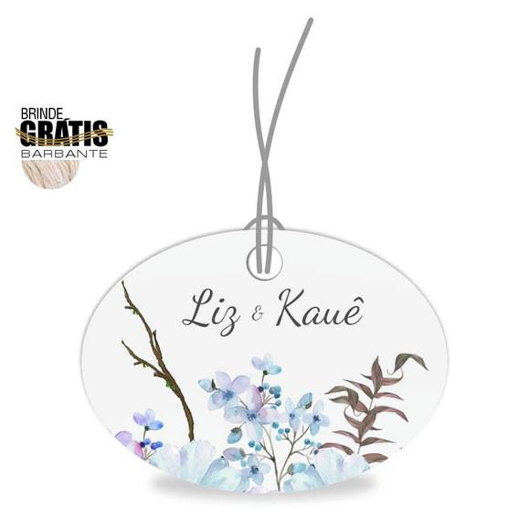 Tag casamento oval floral