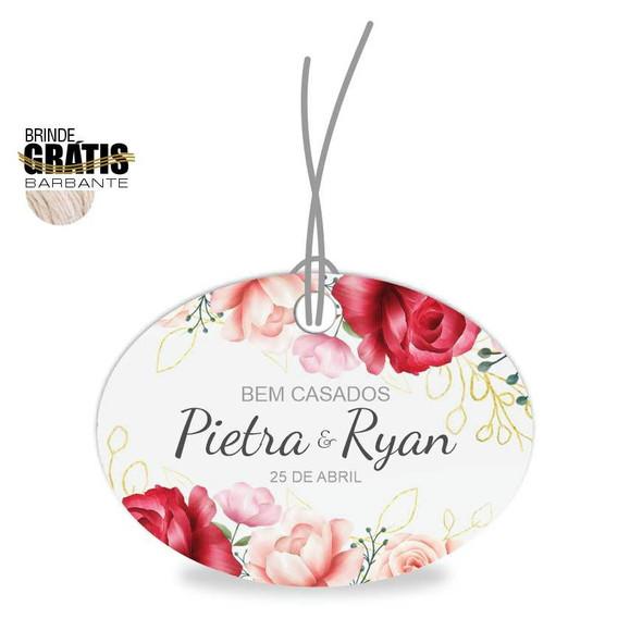 Tag casamento oval floral